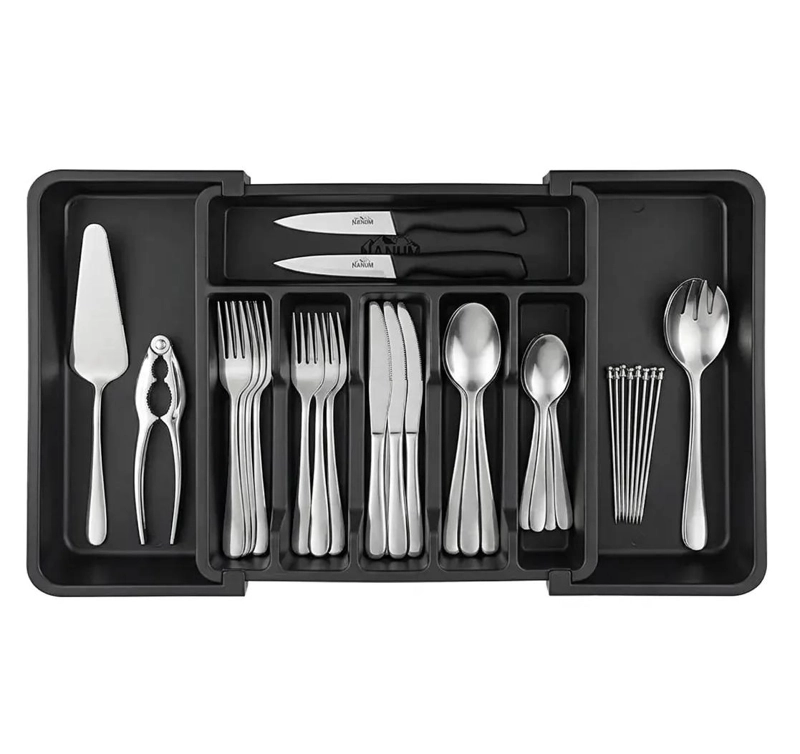 ORGANIZADOR AJUSTABLE PARA CUBIERTOS CON DISEÑO EXTENSIBLE PARA CAJONES - 1