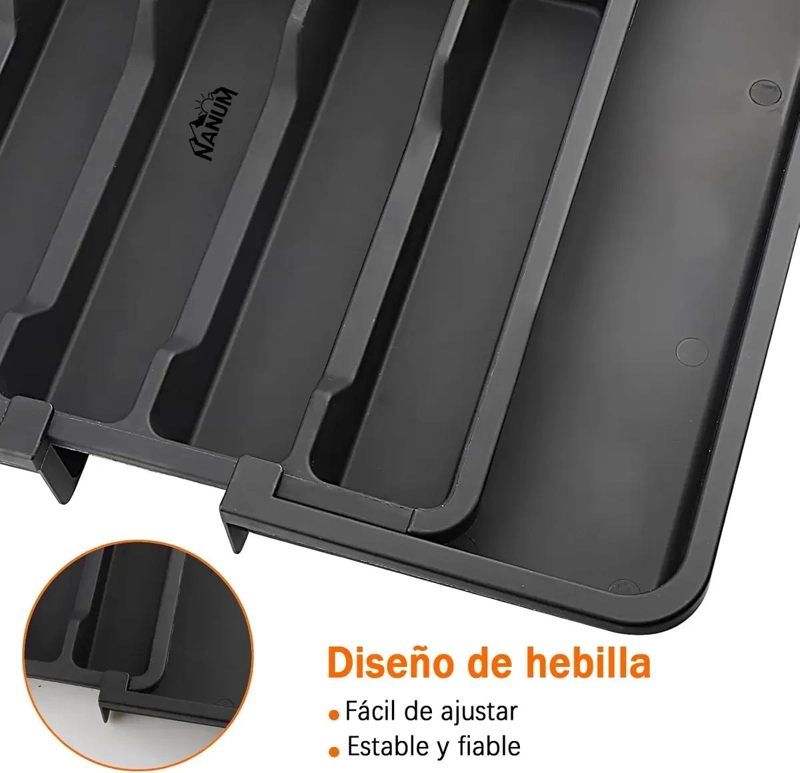 ORGANIZADOR AJUSTABLE PARA CUBIERTOS CON DISEÑO EXTENSIBLE PARA CAJONES - 4