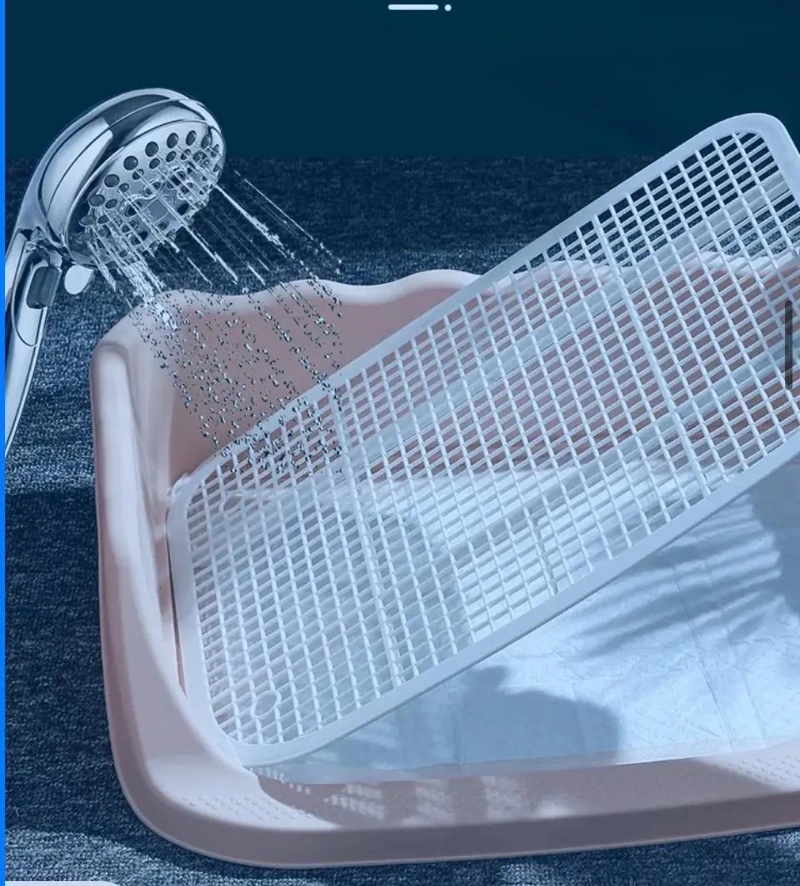 BANDEJA PARA BAÑO DE MASCOTAS CON SOPORTE Y MALLA RESISTENTE - 4