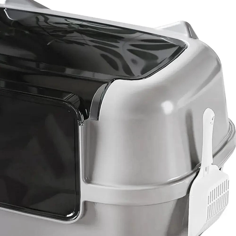 CAJA PARA ARENA DE GATOS CON CAPUCHA Y PALA INTEGRADA - 3