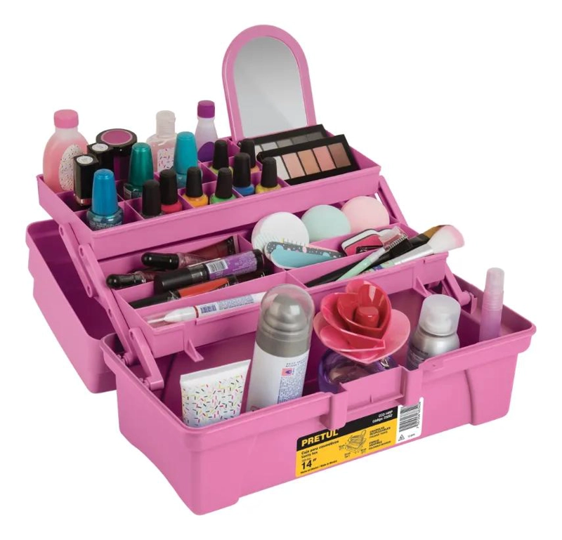 CAJA ORGANIZADORA PARA COSME TICOS CON ESPEJO DE 36 CM - 1