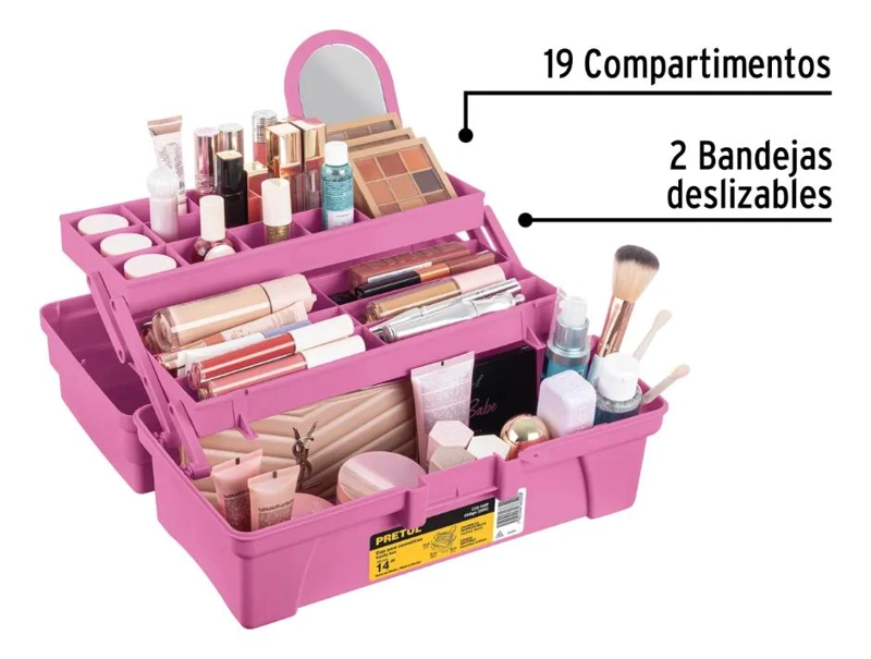 CAJA ORGANIZADORA PARA COSME TICOS CON ESPEJO DE 36 CM - 5