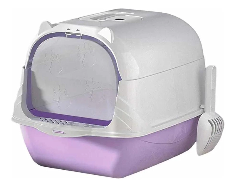 ARENERO CERRADO PARA GATOS TAMAÑO EXTRA GRANDE CON TAPA Y PUERTA - 1