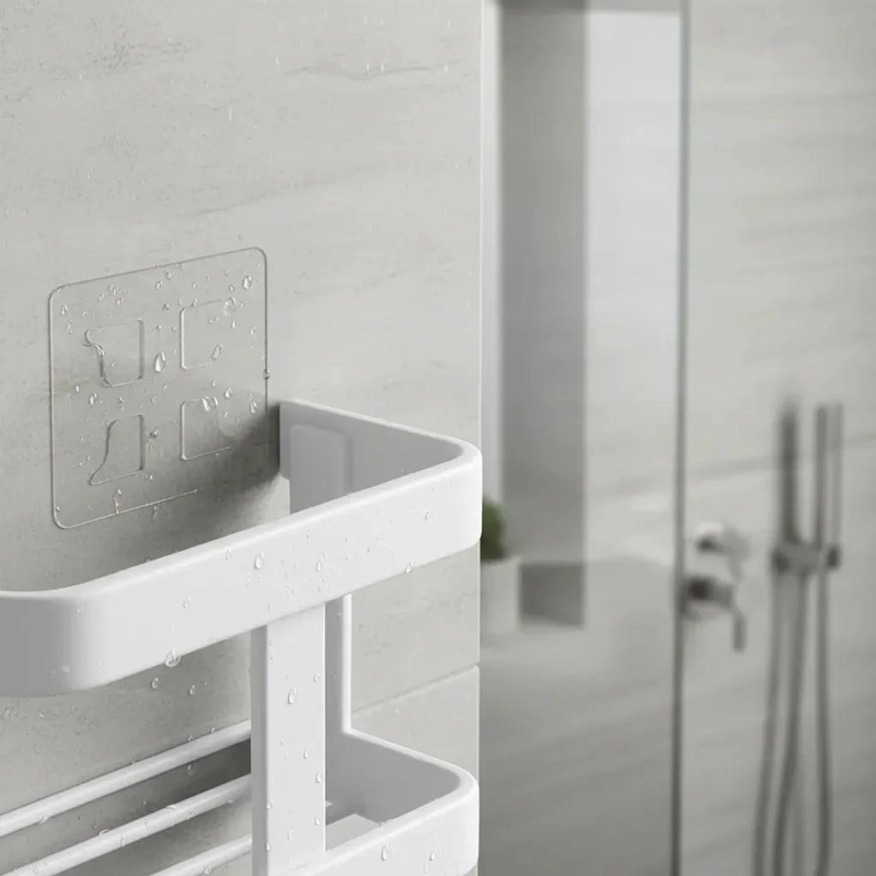 SET DE 5 PIEZAS ESQUINEROS ORGANIZADORES PARA DUCHA Y BAÑO ADHESIVOS NEGROS - 4