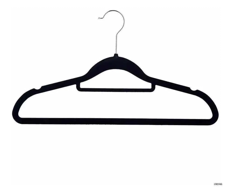 SET DE 10 COLGADORES DE ROPA DE TERCIOPELO ANTIDESLIZANTE - 1