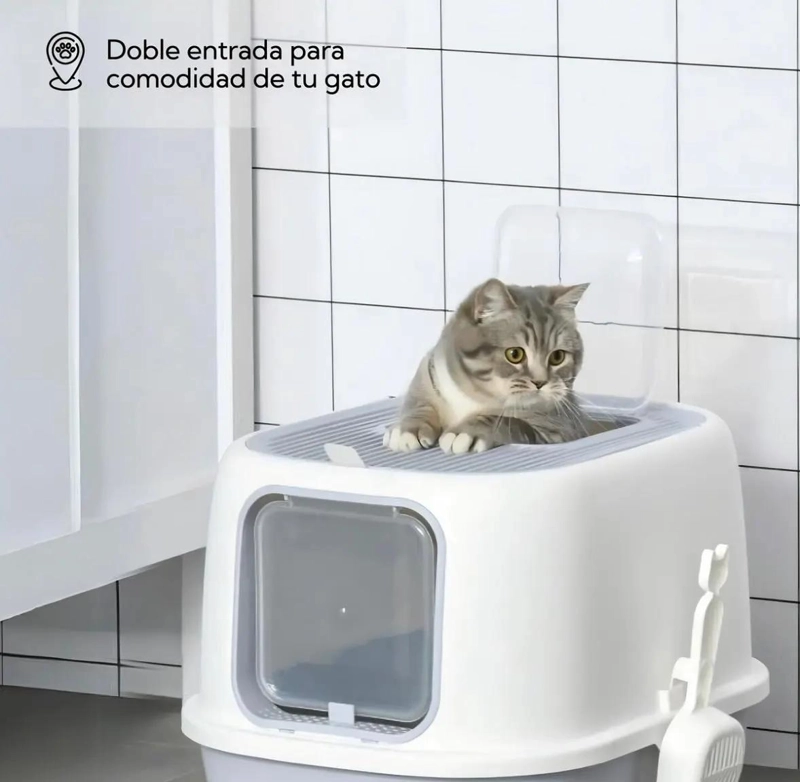 ARENERO CERRADO PARA GATOS TAMAÑO XL CON SISTEMA SANITARIO - 4
