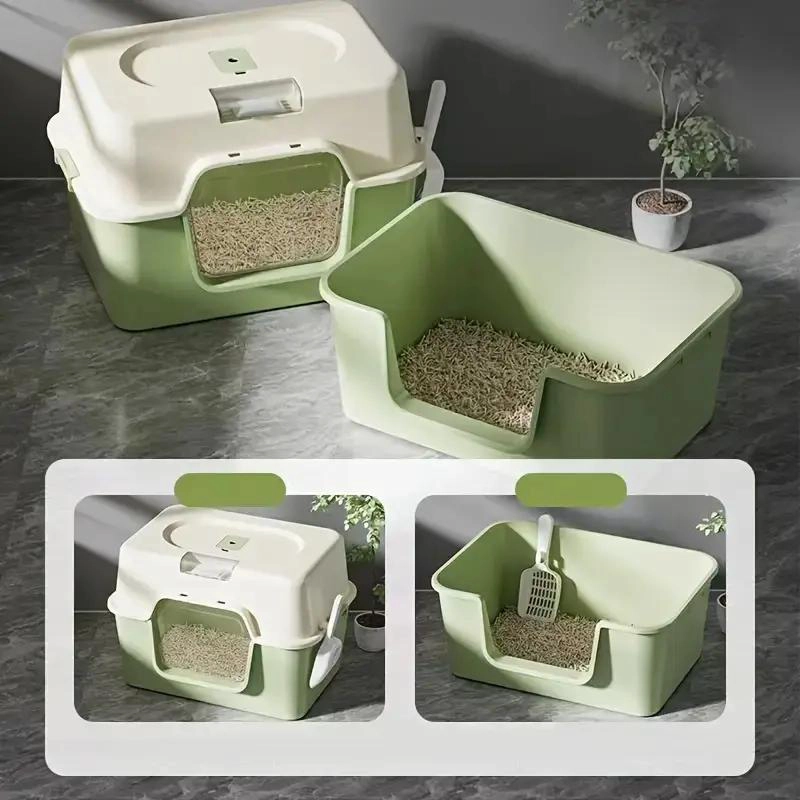ARENERO GRANDE CERRADO PARA GATOS CON PALA SANITARIA INCLUIDA - 2