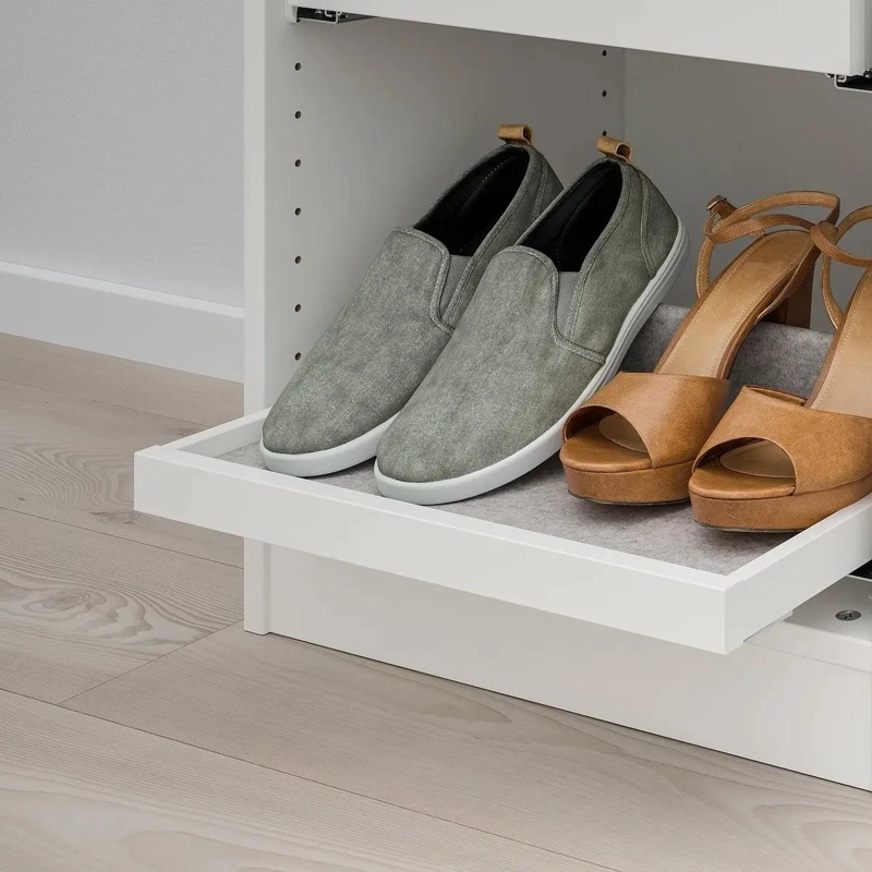 ORGANIZADOR PARA ZAPATOS DE FIELTRO GRIS CLARO 50X35 CM - 3