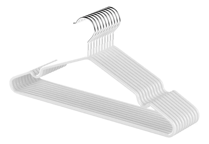 SET DE 10 PERCHAS DE METAL ANTIDERRAPANTES DE 40 CM RESISTENTES Y LIGERAS - 1