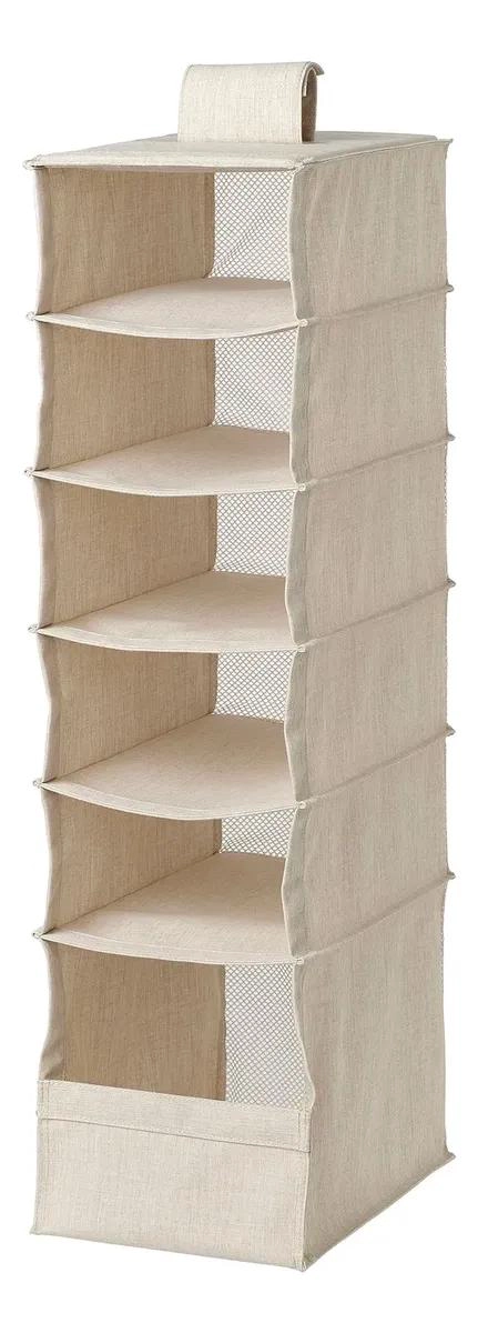 ORGANIZADOR COLGANTE PARA ROPA CON 6 COMPARTIMENTOS Y MEDIDAS 22X34X80 CM - 1