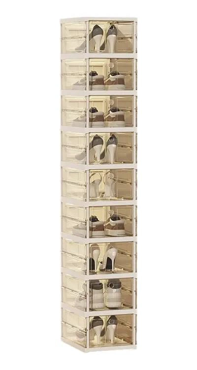 ZAPATERA PLEGABLE CON 9 NIVELES TRANSPARENTES Y ESTRUCTURA FIRME - 2