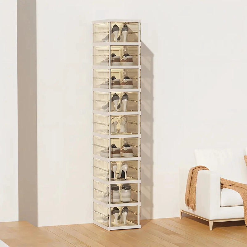 ZAPATERA PLEGABLE CON 9 NIVELES TRANSPARENTES Y ESTRUCTURA FIRME - 3