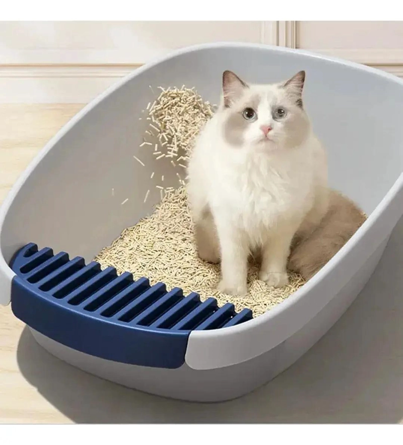 ARENERO SEMI CERRADO PARA GATOS CON BANDEJA SANITARIA GRANDE Y DISEÑO PRACTICO - 2