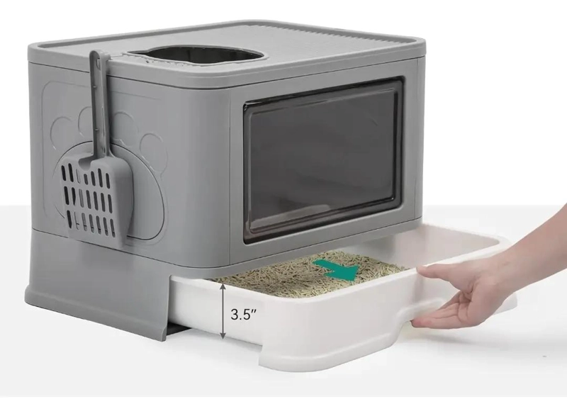 ARENERO PARA GATOS CON BANDEJA GRANDE Y DISEÑO COMODO - 3