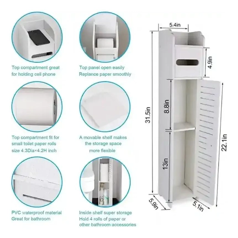 ESTANTE ORGANIZADOR PARA BAÑO CON SOPORTE RESISTENTE Y DISEÑO ELEGANTE - 2