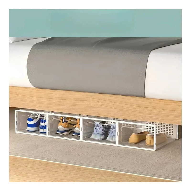 SET DE 16 ORGANIZADORES APILABLES PARA ZAPATOS EN PLASTICO RESISTENTE - 5
