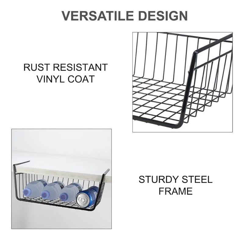 ORGANIZADOR DE REPISA PARA COCINA Y HOGAR CON CESTA DE ALMACENAMIENTO - 4