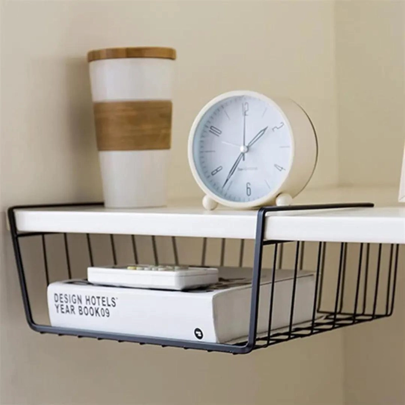 ORGANIZADOR DE REPISA PARA COCINA Y HOGAR CON CESTA DE ALMACENAMIENTO - 5