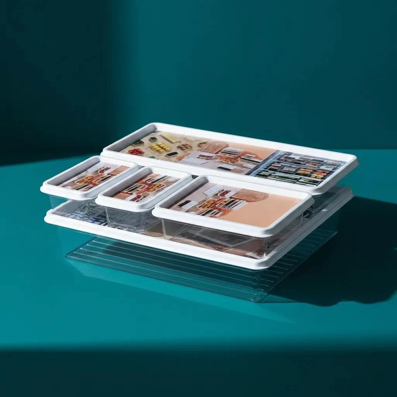 SET DE ORGANIZADORES ACRILICOS APILABLES PARA COCINAS MODERNAS - 5