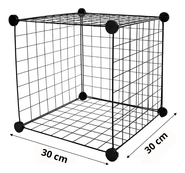 ARMARIO ORGANIZADOR METALICO CON 4 CUBOS EN COLOR NEGRO - 2