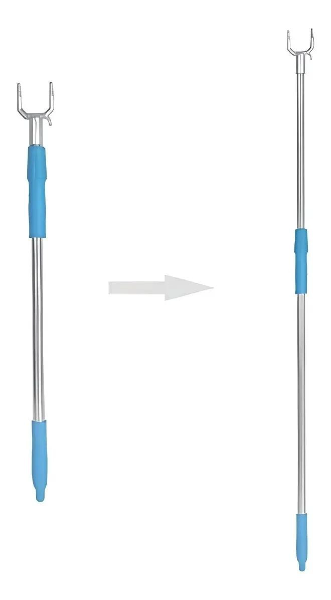 BASTON EXTENSIBLE CON GANCHO PARA ALCANZAR ROPA EN ALTURA - 3