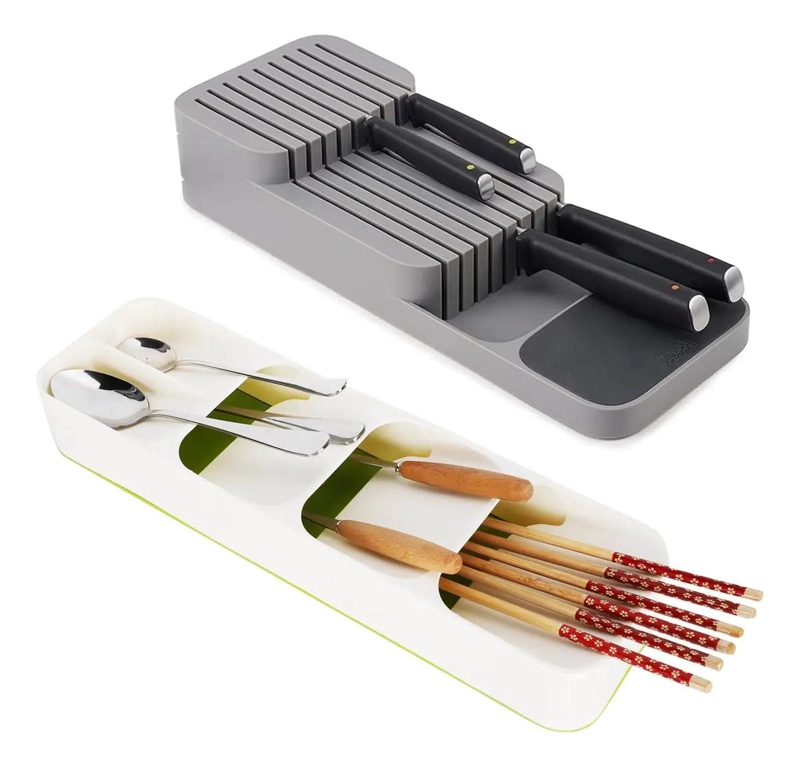 PACK DE 2 ORGANIZADORES PARA CUBIERTOS Y CUCHILLOS PARA CAJON - 1
