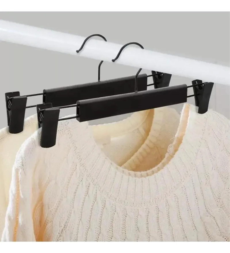 SET DE 20 PERCHAS CON GANCHO Y PINZA PARA PANTALONES Y FALDAS DE PLASTICO - 3