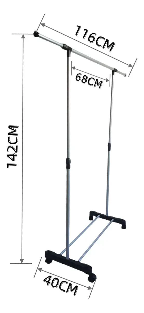 PERCHERO ORGANIZADOR RODANTE EXTENSIBLE PARA COLGAR ROPA Y ACCESORIOS - 5