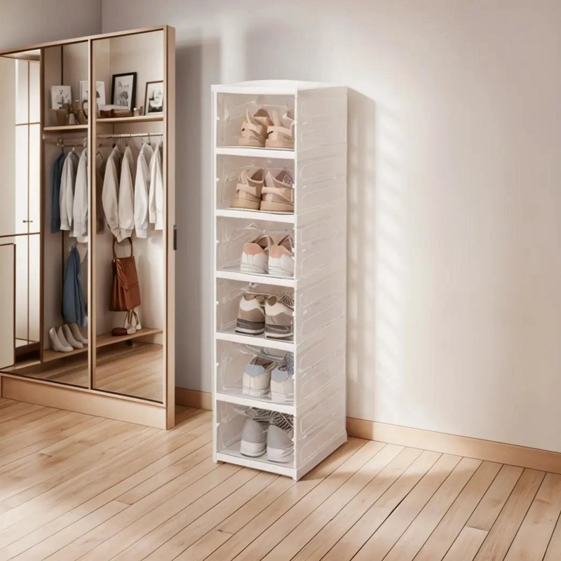 ORGANIZADOR PLEGABLE PARA ZAPATOS CON 6 NIVELES Y GRAN CAPACIDAD - 1