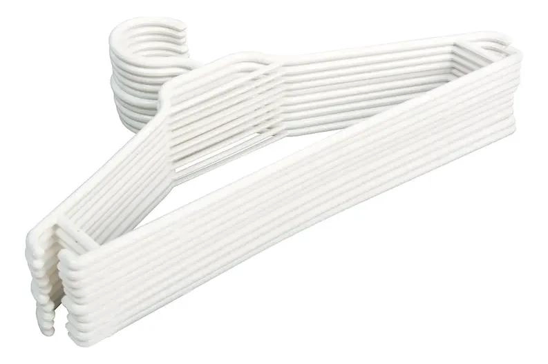 SET DE 10 COLGADORES DE PLASTICO RESISTENTES PARA ROPA - 1