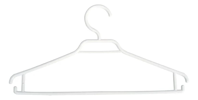 SET DE 10 COLGADORES DE PLASTICO RESISTENTES PARA ROPA - 2