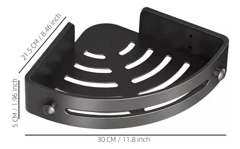ESTANTE ESQUINERO ADHESIVO PARA BAÑO CON DISEÑO COMPACTO Y FUNCIONAL - 5