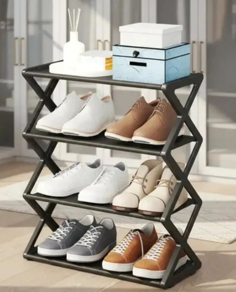 ORGANIZADORA PLEGABLE PARA ZAPATILLAS CON 4 NIVELES Y CAPACIDAD PARA 8 PARES - 3