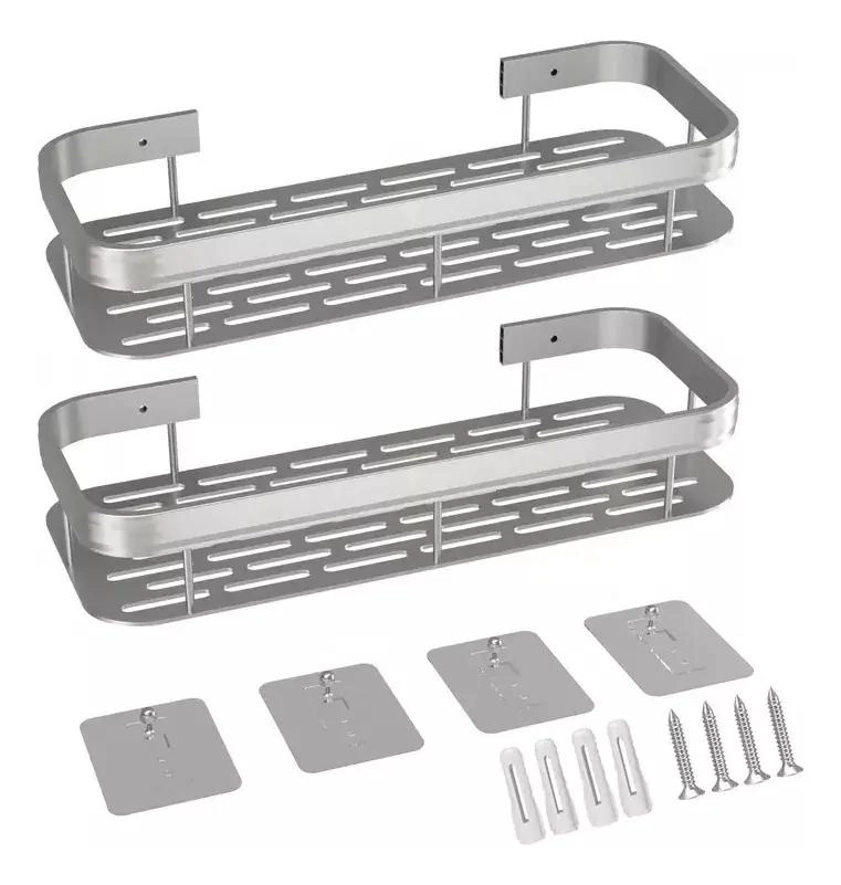 SET DE 2 REPISAS ADHESIVAS PARA ORGANIZAR DUCHA Y BAÑO - 5