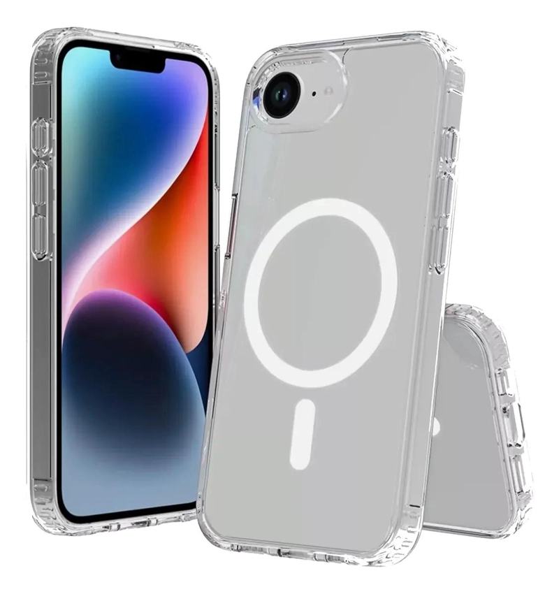 GENÉRICO FUNDA TRANSPARENTE COMPATIBLE CON SISTEMA DE CARGA MAGNE TICA PARA IPHONE