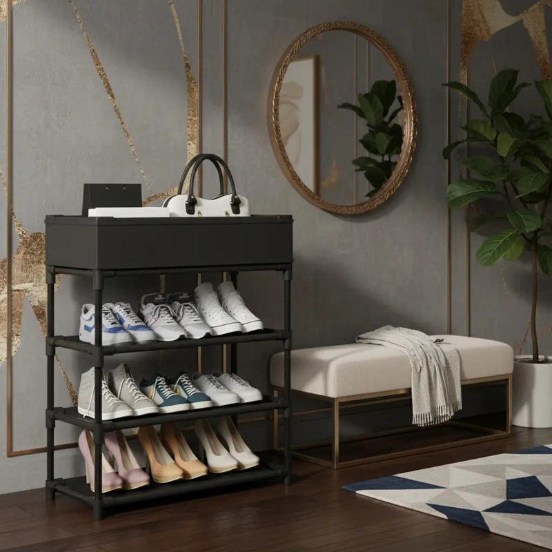 ORGANIZADOR DE CALZADO CON 4 NIVELES Y CAPACIDAD PARA BOTINES 65X39 CM - 1