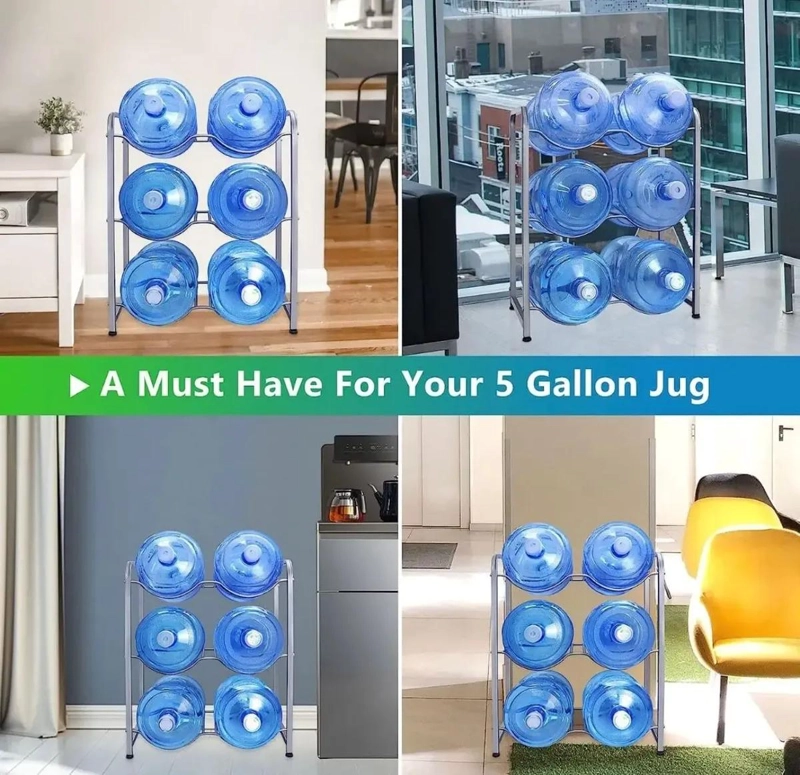 ESTANTE ORGANIZADOR PARA 6 BOTELLONES DE AGUA DE 20 LITROS - 4