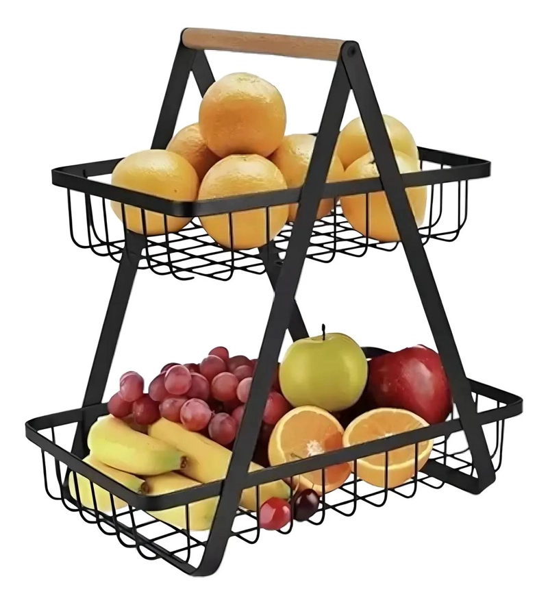 ORGANIZADOR ESTANTE MULTIUSOS DOBLE NIVEL PARA FRUTAS Y VERDURAS - 2
