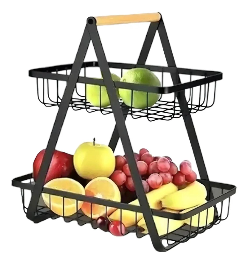 ORGANIZADOR ESTANTE MULTIUSOS DOBLE NIVEL PARA FRUTAS Y VERDURAS - 4