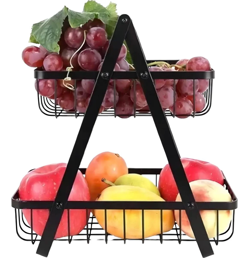 ORGANIZADOR ESTANTE MULTIUSOS DOBLE NIVEL PARA FRUTAS Y VERDURAS - 5