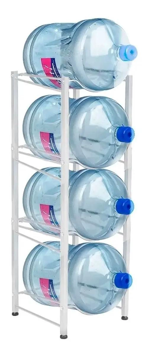 SOPORTE ORGANIZADOR METALICO PARA 4 BIDONES DE AGUA CON ESTRUCTURA RESISTENTE - 2