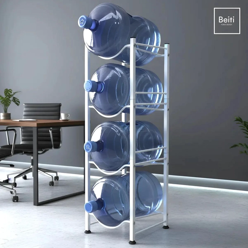 SOPORTE ORGANIZADOR METALICO PARA 4 BIDONES DE AGUA CON ESTRUCTURA RESISTENTE - 4