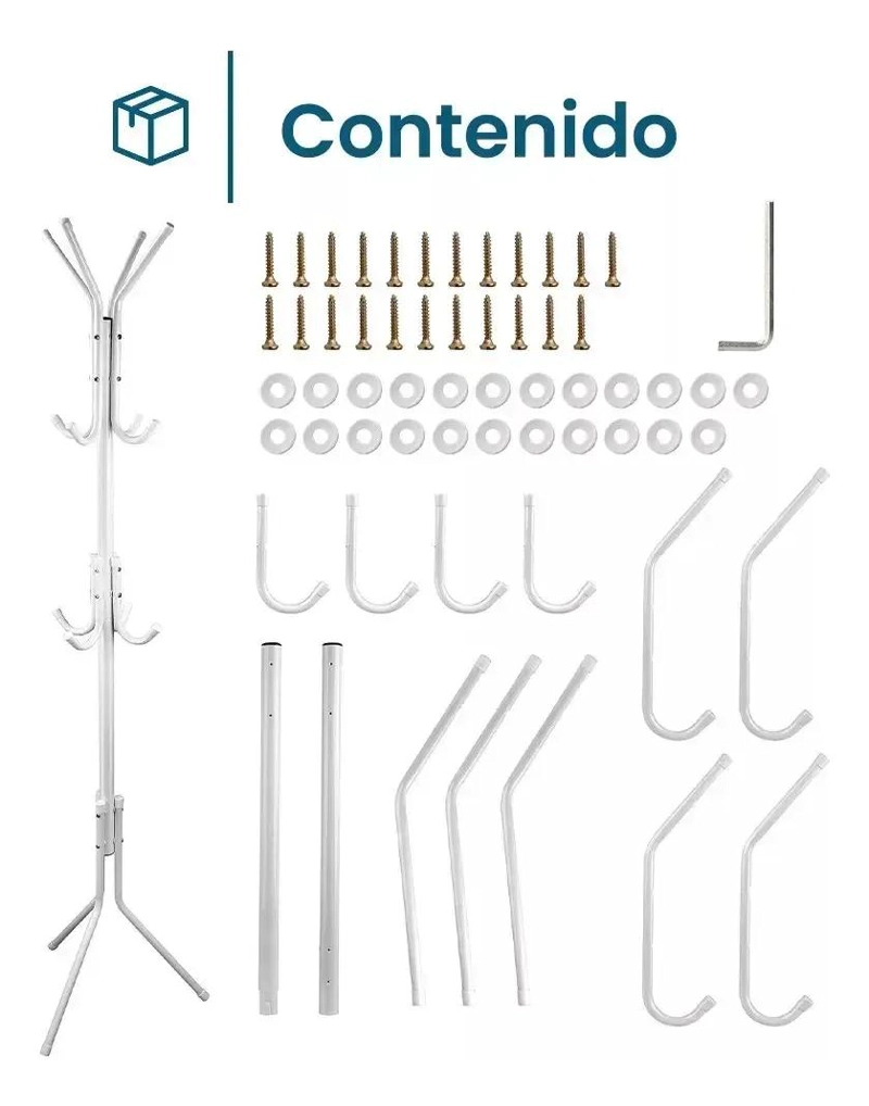 COLGADOR PERCHERO TRIPODE DE METAL PARA ROPA Y ACCESORIOS 175X45 CM - 4