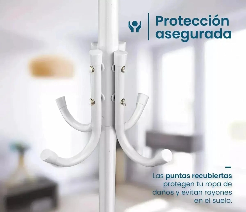 COLGADOR PERCHERO TRIPODE DE METAL PARA ROPA Y ACCESORIOS 175X45 CM - 5