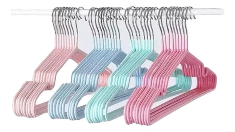 SET DE 50 GANCHOS COLGADORES ENGOMADOS PARA ROPA SURTIDOS - 2