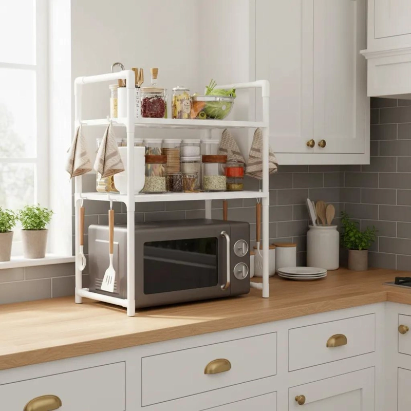 ESTANTE ORGANIZADOR MULTIUSOS DE 3 NIVELES PARA MICROONDAS Y COCINA - 2