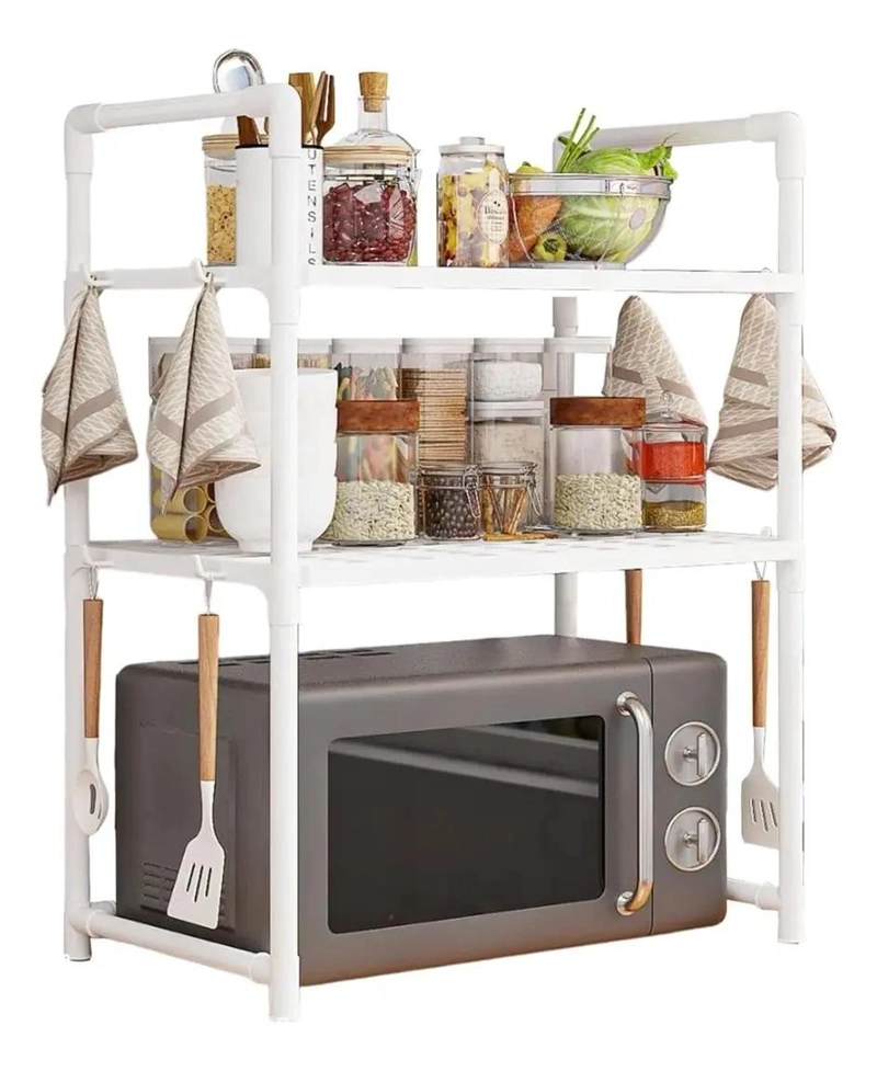 ESTANTE ORGANIZADOR MULTIUSOS DE 3 NIVELES PARA MICROONDAS Y COCINA - 3