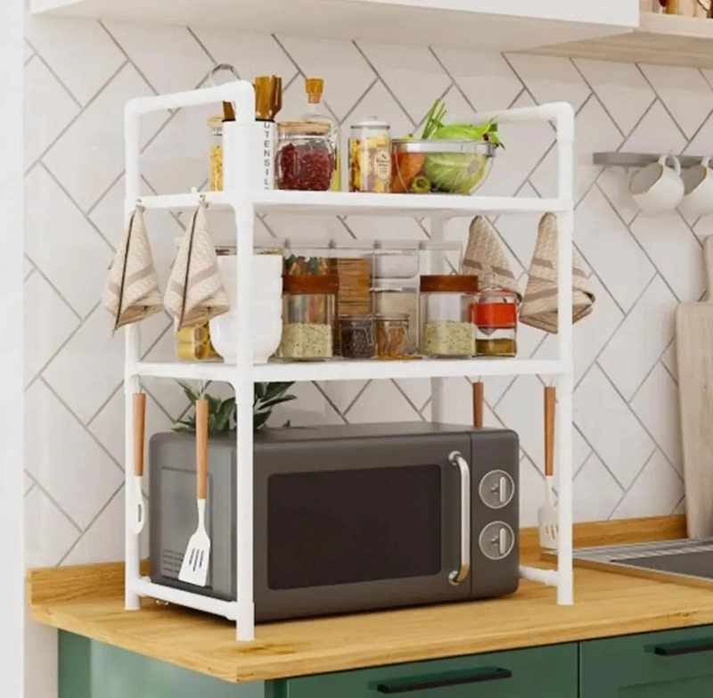 ESTANTE ORGANIZADOR MULTIUSOS DE 3 NIVELES PARA MICROONDAS Y COCINA - 4