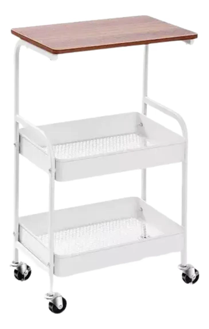 CARRITO ORGANIZADOR MULTIUSO DE 3 NIVELES CON RUEDAS Y MESA INTEGRADA - 1