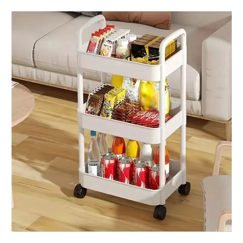 CARRITO ORGANIZADOR MULTIUSO CON RUEDAS Y 3 NIVELES DE ALMACENAMIENTO - 3